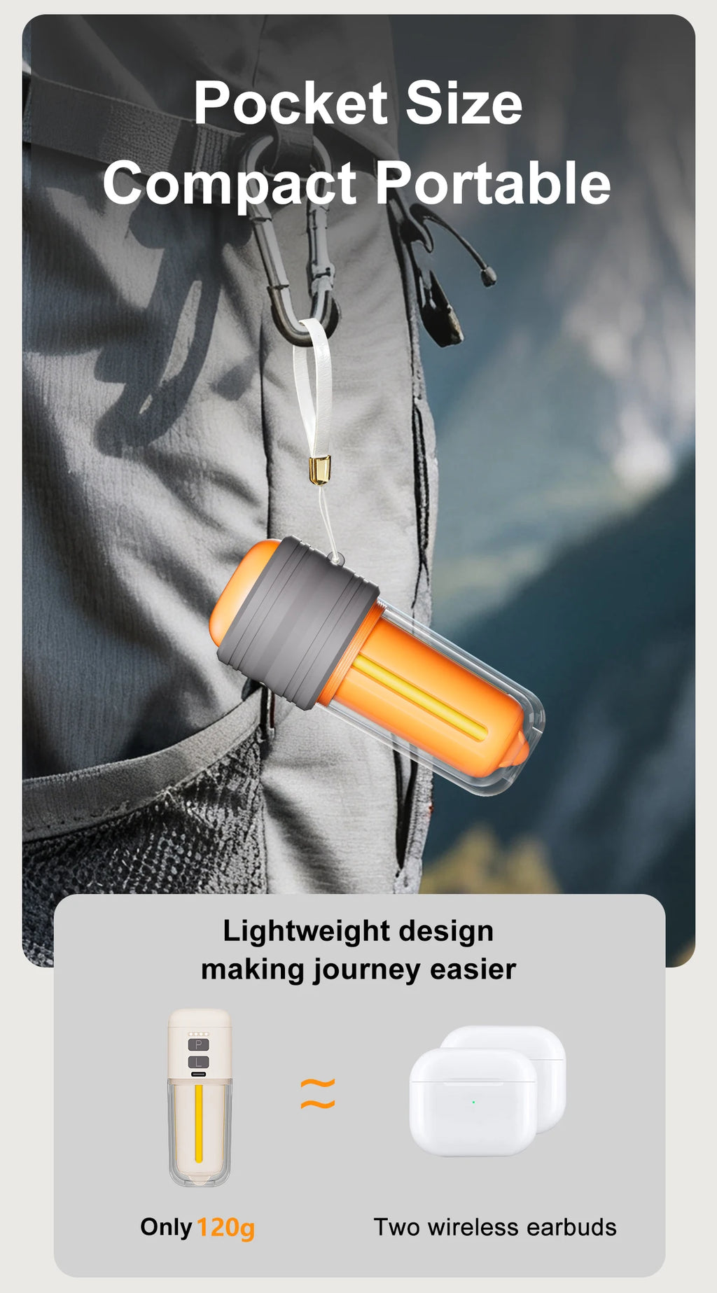 AirGo™ Portable Air Pump & Travel Light