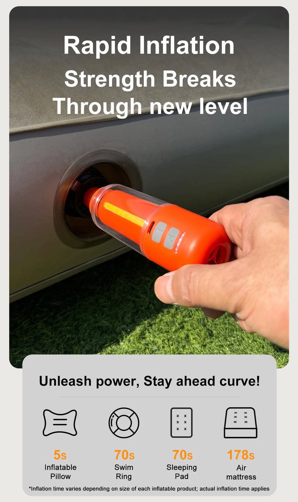 AirGo™ Portable Air Pump & Travel Light