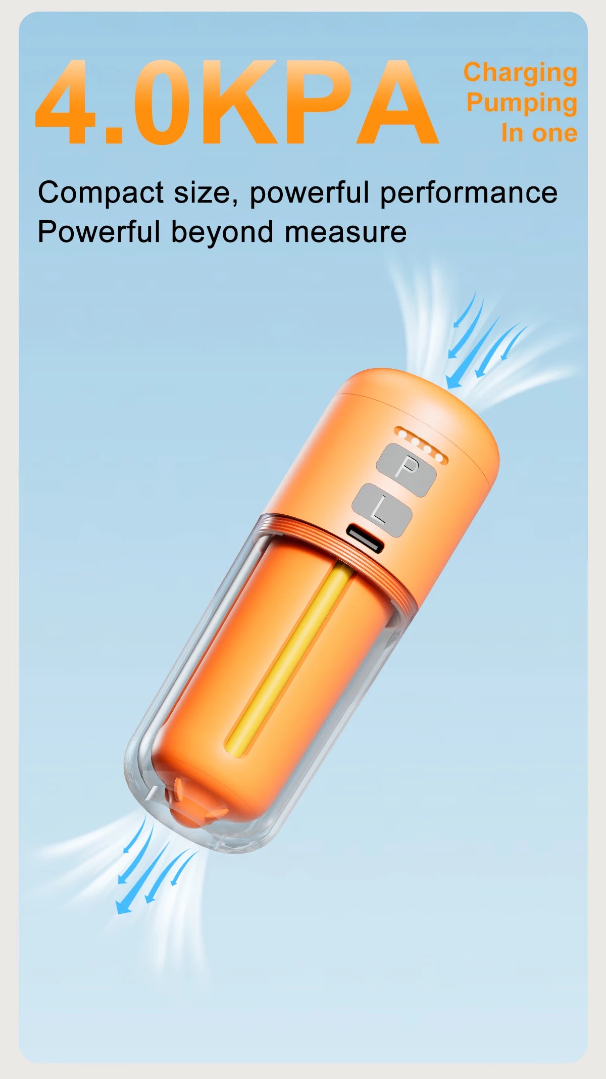AirGo™ Portable Air Pump & Travel Light