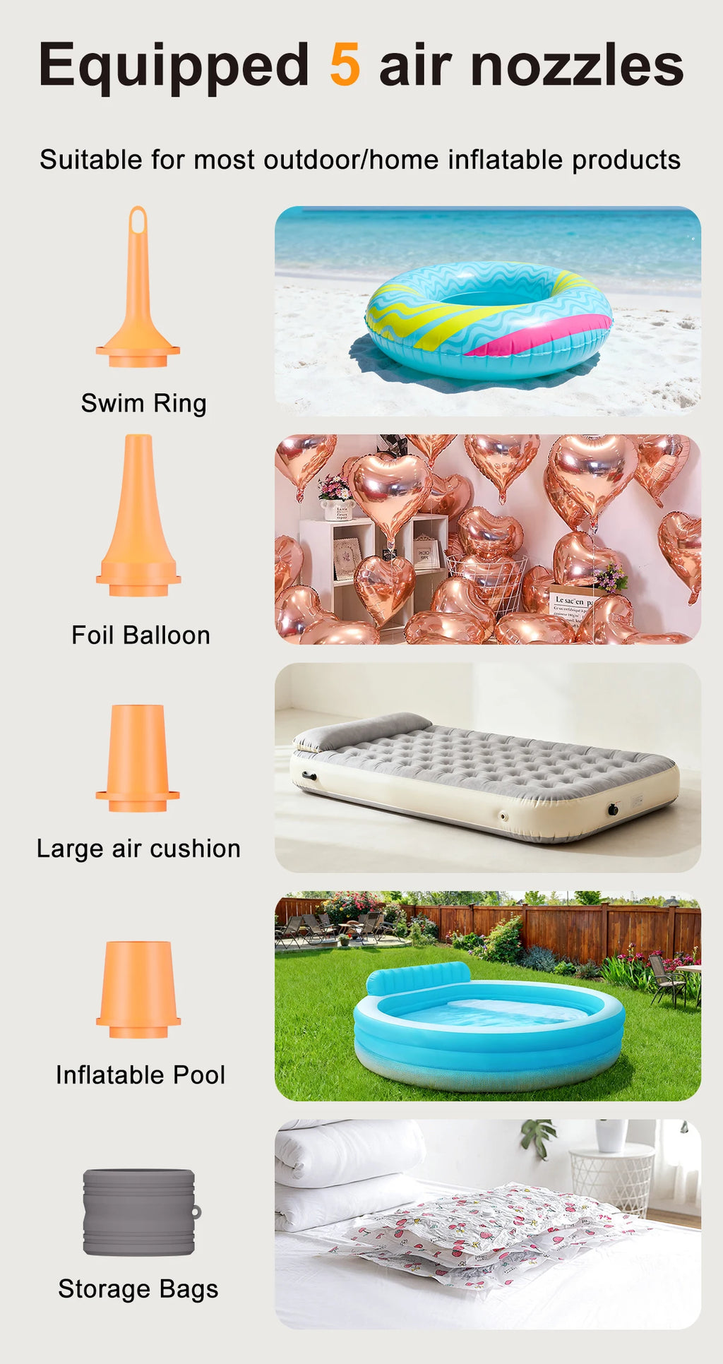 AirGo™ Portable Air Pump & Travel Light